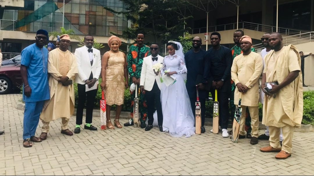 Richson Wedding Picture with Cricketers